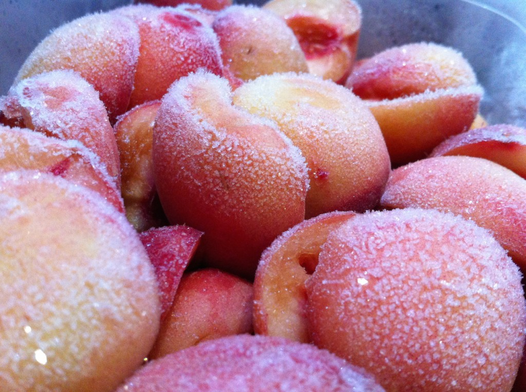 Frosty Peaches