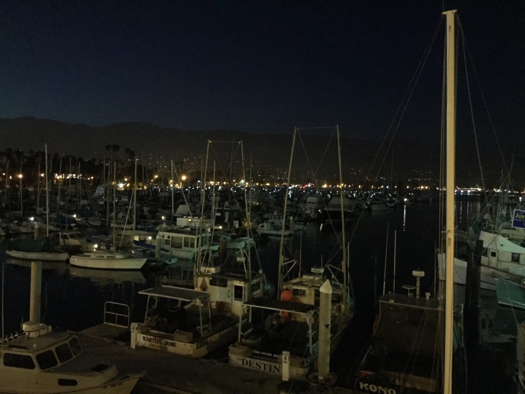 Santa Barbara at night.