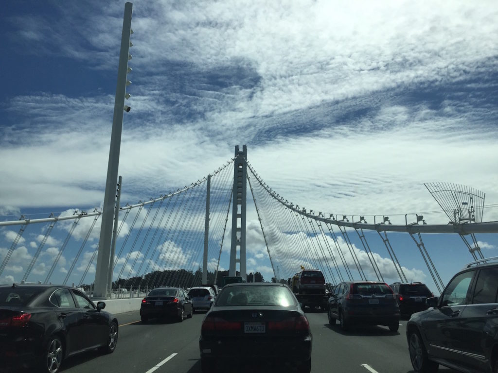 The Oakland Bay Bridge is impressive.